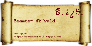 Beamter Évald névjegykártya